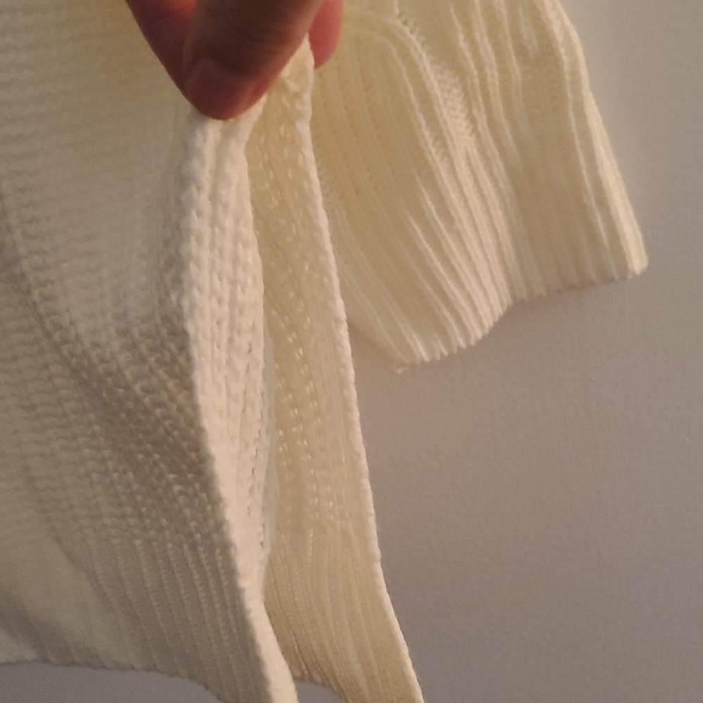Calvin Klein Women's Ivory Crew Neck Sweater - Picture 7 of 11